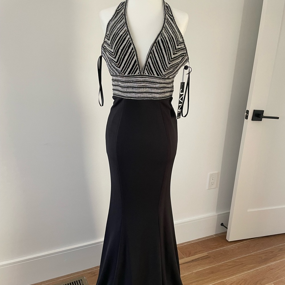 Jovani Black and Silver Prom Dress